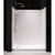 DreamLine DL-6116R-04CL Infinity-Z 30 in. D x 60 in. W x 76 3/4 in. H Clear Sliding Shower Door in Brushed Nickel, Right Drain Base, Backwalls