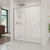 DreamLine DL-6117L-04CL Infinity-Z 32 in. D x 60 in. W x 76 3/4 in. H Clear Sliding Shower Door in Brushed Nickel, Left Drain Base and Backwalls