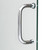 DreamLine DL-6118L-04FR Infinity-Z 34 in. D x 60 in. W x 76 3/4 in. H Frosted Sliding Shower Door in Brushed Nickel, Left Drain Base, Backwalls