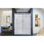 DreamLine DL-6118R-01FR Infinity-Z 34 in. D x 60 in. W x 76 3/4 in. H Frosted Sliding Shower Door in Chrome, Right Drain Base and Backwalls