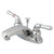 Kingston Brass Two Handle 4" Centerset Lavatory Faucet - Polished Chrome KB621