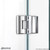 DreamLine E12306534-04 Unidoor-X 35 1/2 in. W x 34 3/8 in. D x 72 in. H Frameless Hinged Shower Enclosure in Brushed Nickel