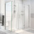DreamLine E12422534-01 Unidoor-X 52 1/2 in. W x 34 3/8 in. D x 72 in. H Frameless Hinged Shower Enclosure in Chrome