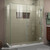 DreamLine E1283030-01 Unidoor-X 64 in. W x 30 3/8 in. D x 72 in. H Frameless Hinged Shower Enclosure in Chrome