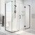 DreamLine E32322534R-09 Unidoor-X 69 1/2 in. W x 34 3/8 in. D x 72 in. H Frameless Hinged Shower Enclosure in Satin Black