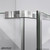 DreamLine DL-6032-22-04 Prism 40 in. D x 40 in. W x 74 3/4 H Frameless Pivot Shower Enclosure in Brushed Nickel and Corner Drain Biscuit Base