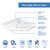 DreamLine DL-6050-01 Prism Lux 36 in. D x 36 in. W x 74 3/4 in. H Frameless Shower Enclosure in Chrome and Corner Drain White Base