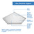 DreamLine DL-6050-01 Prism Lux 36 in. D x 36 in. W x 74 3/4 in. H Frameless Shower Enclosure in Chrome and Corner Drain White Base