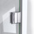 DreamLine DL-6050-09 Prism Lux 36 in. D x 36 in. W x 74 3/4 in. H Frameless Shower Enclosure in Satin Black and Corner Drain White Base