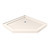 DreamLine DL-6050-22-01 Prism Lux 36 in. D x 36 in. W x 74 3/4 in. H Frameless Shower Enclosure in Chrome and Corner Drain Biscuit Base