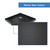 DreamLine DL-6051-88-09 Prism Lux 38 in. D x 38 in. W x 74 3/4 in. H Frameless Shower Enclosure in Satin Black and Corner Drain Black Base