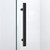 DreamLine DL-6060-09 Prism Plus 36 in. D x 36 in. W x 74 3/4 in. H Frameless Shower Enclosure in Satin Black and Corner Drain White Base