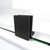 DreamLine DL-6060-09 Prism Plus 36 in. D x 36 in. W x 74 3/4 in. H Frameless Shower Enclosure in Satin Black and Corner Drain White Base
