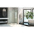 DreamLine DL-6063-04 Prism Plus 42 in. D x 42 in. W x 74 3/4 in. H Frameless Shower Enclosure in Brushed Nickel and Corner Drain White Base