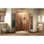 DreamLine DL-6063-04 Prism Plus 42 in. D x 42 in. W x 74 3/4 in. H Frameless Shower Enclosure in Brushed Nickel and Corner Drain White Base