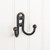 Hardware Resources 2-9/16" Double Zinc Wall Mount Coat and Hat Hook - Screws Included - Brushed Oil Rubbed Bronze - YD25-256DBAC