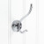 Hardware Resources 3-13/16" Double Zinc Wall Mount Decorative Coat and Hat Hook - Screws Included - Polished Chrome - YD30-381PC