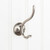 Hardware Resources YD30-381SN 3-13/16" Double Zinc Wall Mount Decorative Coat and Hat Hook - Screws Included - Satin Nickel