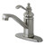 Kingston Brass Single Handle Lavatory Faucet with Push-Up Drain & Optional Deck Plate - Satin Nickel KS3408TL