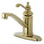 Kingston Brass Single Handle Lavatory Faucet with Push-Up Drain & Optional Deck Plate - Polished Brass