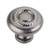 Hardware Resources Z117-BNBDL 1-1/4" Diameter Cabinet Knob with Rope Detail - Screws Included - Brushed Pewter