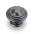 Hardware Resources 137DACM 1-1/4" Diameter Ring Cabinet Knob - Screws Included - Gun Metal