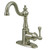 Kingston Brass Single Handle Lavatory Faucet with Push Pop-Up Drain & Optional Deck Plate - Brushed Nickel - FS7648BL