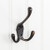 Hardware Resources 4" Triple Zinc Wall Mount Coat and Hat Hook - Screws Included - Brushed Oil Rubbed Bronze - YT40-400DBAC
