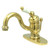 Kingston Brass Single Handle Lavatory Faucet with Pop-Up Drain & Optional Deck Plate - Polished Brass KB3402PL