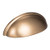 Hardware Resources 3-11/16" Overall Length Small Cup Cabinet Pull 3" center-to-center - Screws Included - Satin Bronze - 2981SBZ