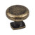 Hardware Resources 1-3/8" Diameter Forged Look Flat Bottom Cabinet Knob - Screws Included - Distressed Antique Brass - MO6303ABM-D
