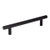 Hardware Resources 176MB 176 mm (6-15/16") Overall Length 7/16" Diameter Steel Cabinet Bar Pull with Beveled Ends - Screws Included - 128 mm center-to-center Holes - Matte Black