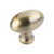 Hardware Resources 3991AB 1-9/16" Overall Length Football Cabinet Knob - Screws Included - Brushed Antique Brass
