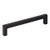 Hardware Resources 137mm Overall Length Square Cabinet Bar Pull - Screws Included - 128 mm center-to-center Holes - Matte Black - 625-128MB