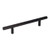 Hardware Resources 206 mm (8-1/8") Overall Length 7/16" Diameter Steel Cabinet Bar Pull with Beveled Ends - Screws Included - 128 mm center-to-center Holes - Matte Black - 206MB
