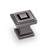 Hardware Resources 1" Overall Length Square Cabinet Knob - Screws Included - Brushed Pewter - 585BNBDL