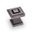 Hardware Resources 1" Overall Length Square Cabinet Knob - Screws Included - Distressed Pewter - 585DP