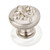 Hardware Resources 1-3/8" Overall Length Raised Fleur-de-lis Cabinet Knob - Screws Included - Satin Nickel - 218SN