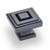 Hardware Resources 1-1/4" Overall Length Square Cabinet Knob - Screws Included - Gun Metal - 585L-DACM