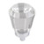 Hardware Resources G150PC 1" Diameter Glass Tapered Cabinet Knob - Screws Included - Polished Chrome