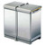 Richelieu 2500170 Recycling Sliding Wastebin with 2 Cans - Opens with Door - Stainless Steel