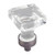 Hardware Resources 1" Overall Length Glass Square Cabinet Knob - Screws Included - Brushed Pewter - G140BNBDL