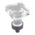 Hardware Resources 1" Overall Length Glass Square Cabinet Knob - Screws Included - Brushed Oil Rubbed Bronze - G140DBAC