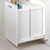 Richelieu Metal Floor Standing Waste Bin 42.3" H x 19 5/8" W x 13 3/8" D / 63.4 qt - White - 640530