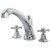 Kingston Brass Two Handle Roman Tub Filler Faucet with Cross Handles - Polished Chrome - KS4321BX