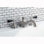 Kingston Brass Two Handle Roman Tub Filler Faucet With Black Porcelain Lever Handle - Brushed Nickel - KS3338PKL