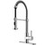 Vigo VG02001CHK1 Edison Pull-Down Spray Kitchen Faucet With Deck Plate In Chrome