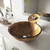 Vigo Amber Sunset Glass Vessel Bathroom Sink - 16 1/2 inch