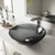 Vigo Sheer Black Glass Vessel Bathroom Sink - 16 1/2 inch