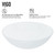 Vigo White Frost Glass Vessel Bathroom Sink - 16 1/2 inch